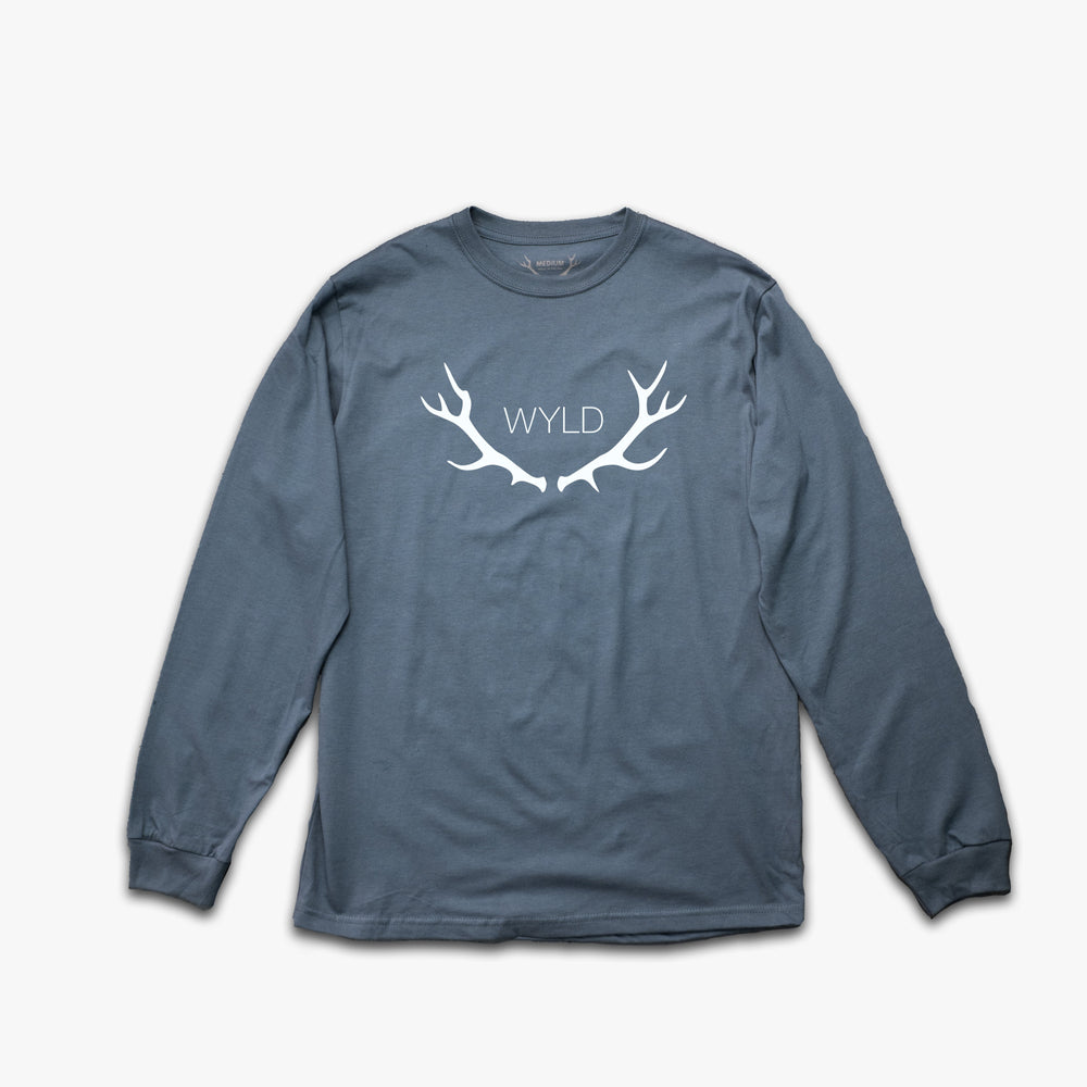 Pacific Blue Long Sleeve Tee with no shadow